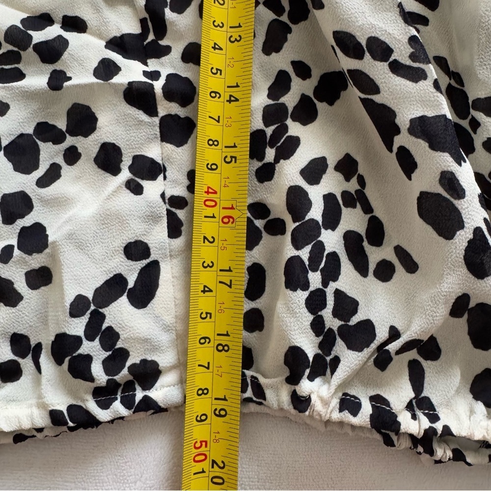 Sheer Leopard Print Blouse - 100% Viscose, Size P, Button-Up, Long Sleeve - Picture 10 of 14